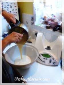Empty the mixture into a large bowl and cool for at least an hour