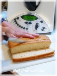 Cut your loaf cake into several thin slices