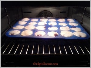 Cherry Almond Cake03 Mini cherry almond cakes in the oven - I can't wait to taste them!