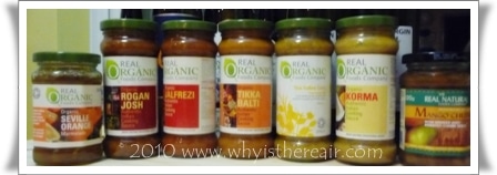 Some of Real Organic Foods' sauce range