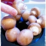 Drop the Mushrooms through the lid of the Thermomix
