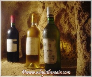 Bottles of wine in Bordeaux
