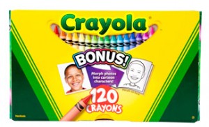 A very special box of 120 Crayola Crayons