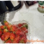 Strawberries and Gelatine are mixed in the Thermomix