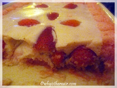 You can see the strawberries inside the Thermomix Charlotte aux Fraises