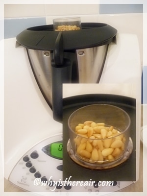 Weigh the Pine nuts in the handy Thermomix measuring cup