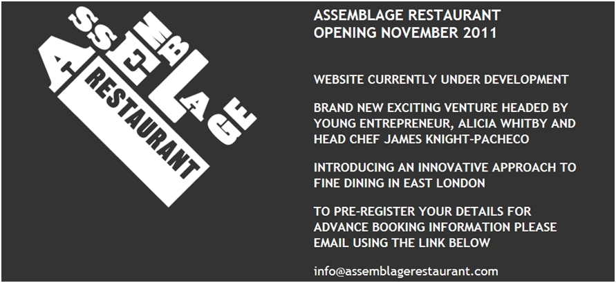 Assemblage Restaurant, opening November 2011