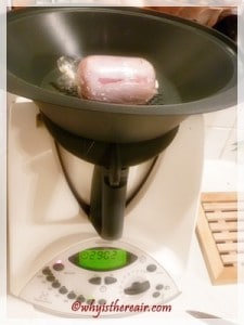 Steam your veg in the internal steamer basket and steam your roulade at the same time in the Varoma steamer