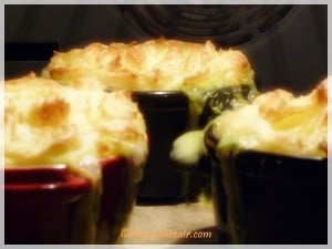 Our Thermomix fish pies are baking in the oven
