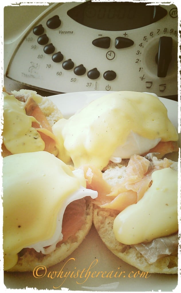 Thermomix Eggs Benedict with English Muffins and Hollandaise Sauce, all made in the Thermomix, of course!