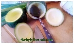 I hollowed out my round courgettes with a spoon